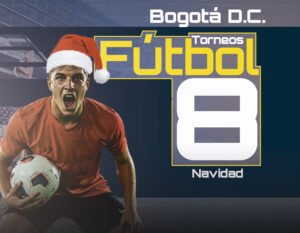 Jugador de fútbol con gorro de navidad